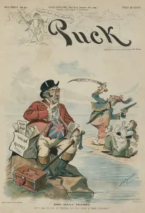 Lcgr1304 Prints: John Bull's Dilemma, a cartoon about the 1895 Hamidian Massacre of Armenians