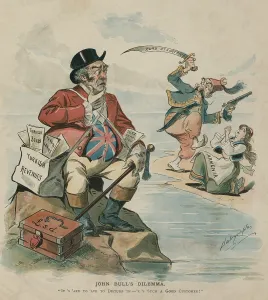 Lcgr1304 Prints: John Bull's Dilemma, a cartoon about the 1895 Hamidian Massacre of Armenians