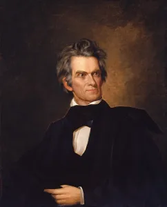 Slave Owner Prints: JOHN CALHOUN, by George Peter Alexander Healy, 1845 American painting, oil on canvas