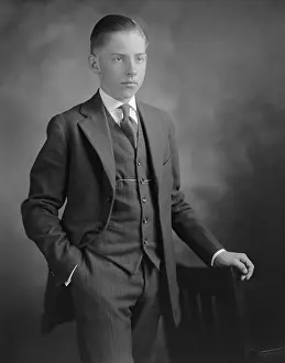Young Man Prints: John Coolidge, oldest son of President Calvin Coolidge, ca. 1923-24. (BSLOC_2015_15_161)