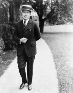 John D Prints: John D. Rockefeller, Jr. (1874-1960), on vacation at Hot Springs, Virginia. June 1925