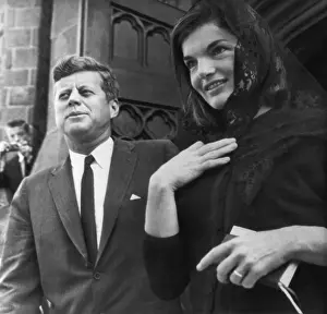 Mantilla Prints: John F. Kennedy, Jacqueline Kennedy