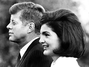 President Prints: John F. Kennedy and Jacqueline Kennedy on the South Lawn of the White House