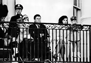 Caroline Prints: John F. Kennedy Jr. gets a closer look at the famed Black Watch (Royal Highland Regiment) Pipe and Drum Corps