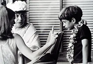 John F Jr Prints: JOHN F. KENNEDY Jr. is reprimanded by his mother JACQUELINE KENNEDY