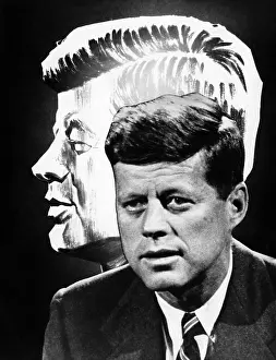 Drawing Prints: John F. Kennedy, key art for NBC special Profiles in Courage