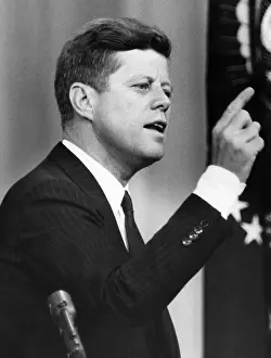 Speaking Prints: John F. Kennedy, tells the press that he is sending W