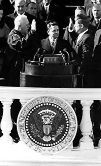 Inauguration Prints: JOHN F.KENNEDY, being sworn in as President