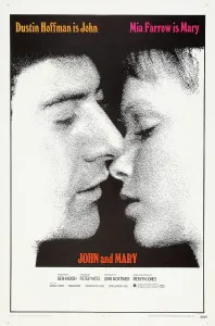 Dustin Prints: JOHN AND MARY, US poster, from left: Dustin Hoffman, Mia Farrow, 1969