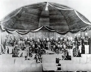 John Philip Sousa (1854-1932) led the U.S. Marine Corps Band at Cape May, New Jersey. Ca. 1891