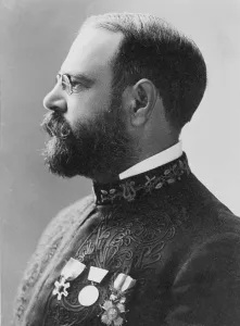 Sousa Prints: John Philip Sousa (1854-1932), wearing band uniform with medals