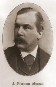 Edwardian Prints: John Pierpont Morgan, 1837-1913. Portrait from Harper's Weekly, May 18, 1901