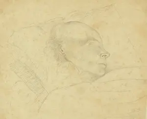 Dying Prints: John Quincy Adams (1767-1848), in a drawing made while he was dying in the Rotunda of the Capitol