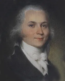 Ambassador Prints: John Quincy Adams, 1795 miniature portrait by a British painter