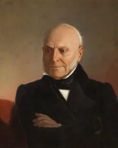 John Quincy Prints: John Quincy Adams, in 1844 portrait by French artist, Jean Baptiste Adolphe Giber