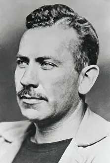 T Shirt Prints: John Steinbeck, American author won the 1962 Nobel Prize in Literature