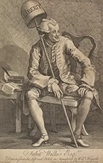 1760s Prints: John Wilkes, is depicted with a demonic-looking wig