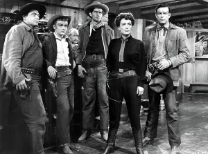 JOHNNY GUITAR, Ernest Borgnine, Ben Cooper, Frank Marlowe, Royal Dano, Joan Crawford, Scott Brady, John Carradine, 1954