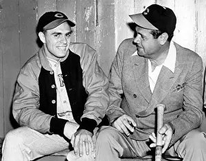 1930s Candid Prints: Johnny Vander Meer, Cincinnati Reds pitcher and Babe Ruth