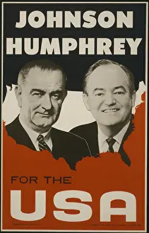 Hubert Prints: Johnson and Humphrey for the USA