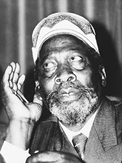 Head And Shoulder Prints: Jomo Kenyatta, Kenyan nationalist leader at a press conference in London, Nov. 8, 1961