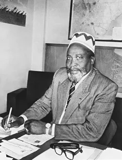 Pan Africanist Prints: Jomo Kenyatta, shortly before Kenya was granted independence on Dec