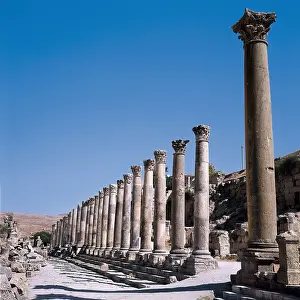 Jordan Prints: JORDAN. JERASH. Jerash. Ancient avenue with columns
