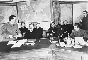 Csubeta Prints: Josef Stalin (seated, right) is shown a 13