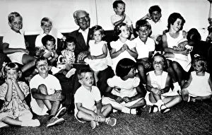 Grandson Prints: Joseph Kennedy and his grandchildren, 4/19/63. Courtesy: CSU Archives / Everett Collection
