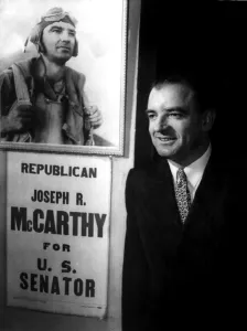 Election Prints: Joseph McCarthy after he defeated incumbent Senator Robert LaFollette Jr