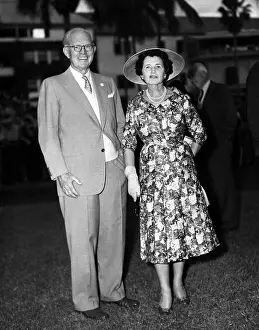White Gloves Prints: Joseph P. Kennedy and wife Rose at Hialeah park opening