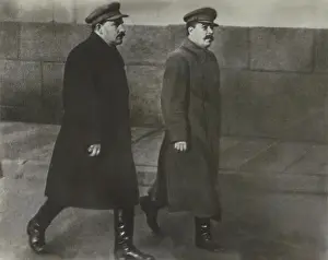 Public Appearance Prints: Joseph Stalin and Lazar Kaganovich attending the opening of the Moscow subway