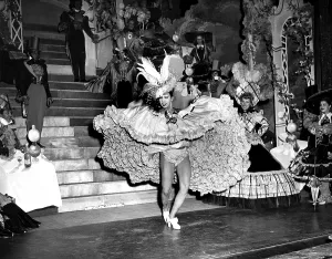 Dancer Prints: Josephine Baker performs at the Folies Bergeres theater in Paris