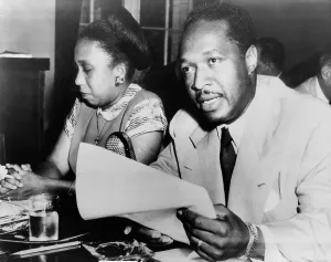 July Prints: Josh White with his wife before the House Un-American Activities Committee in 1950
