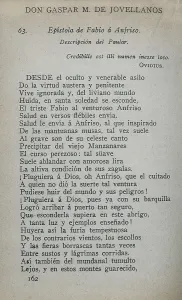 Gaspar Melchor De 1744 1811 Prints: JOVELLANOS, Gaspar Melchor de (1744-1811). Epistle from Fabio to Anfriso