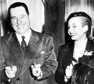 Juan Prints: Juan and Eva Peron in Miami, FL 1951.. Courtesy: CSU Archives / Everett Collection