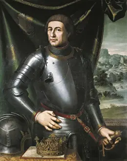 Juanes Prints: JUANES, Juan de (1523-1579). Alfonso V the Magnanimous