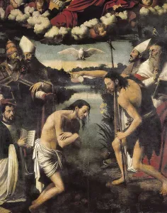 Juanes Prints: JUANES, Juan de (1523-1579). Baptism of Christ