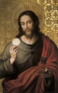 Juanes Prints: JUANES, Juan de (1523-1579). Eucharistic Saviour