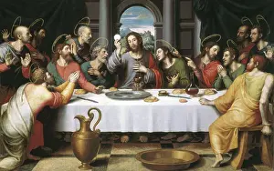 Juanes Prints: JUANES, Juan de (1523-1579). The Last Supper