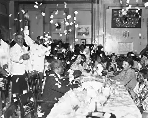 Waiters Prints: Jubilant scene in Father Divine's Harlem Heaven No