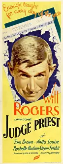 Calendar Prints: JUDGE PRIEST, Will Rogers, 1934