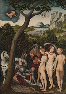 Mythology Prints: THE JUDGMENT OF PARIS, by Lucas Cranach the Elder