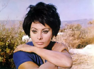 Frosted Lipstick Prints: JUDITH, Sophia Loren, 1966