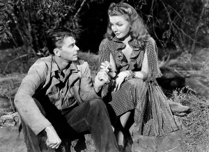 Sitting On Ground Prints: JUKE GIRL, from left, Ronald Reagan, Ann Sheridan, 1942