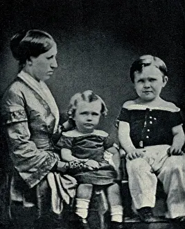 Brothers Prints: Julia Dent Grant with her first two children