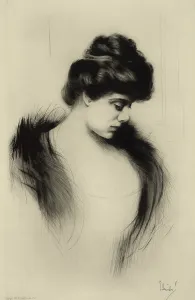 Julia Prints: Julia Marlowe (1866-1950), English born American actress. 1906 portrait print