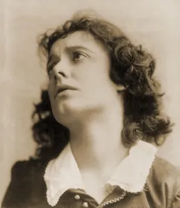 Julia Prints: Julia Marlowe (1866-1950), English born American actress in expressive 1892 portrait by Benjamin Falk