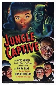Phil Prints: JUNGLE CAPTIVE, US poster art, Otto Kruger