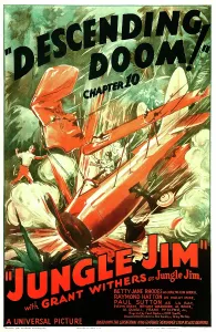 Airplane Crash Prints: JUNGLE JIM, US poster art, chapter 10: Descending Doom, 1937